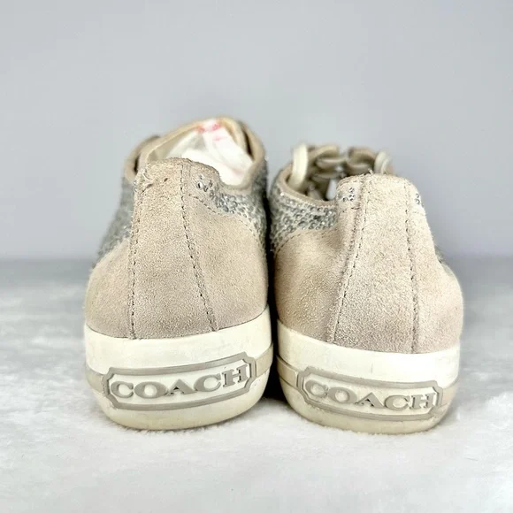 COACH STYLE # Q2047 Ladies Suede Rhinestone Sneakers - Picture 3 of 11
